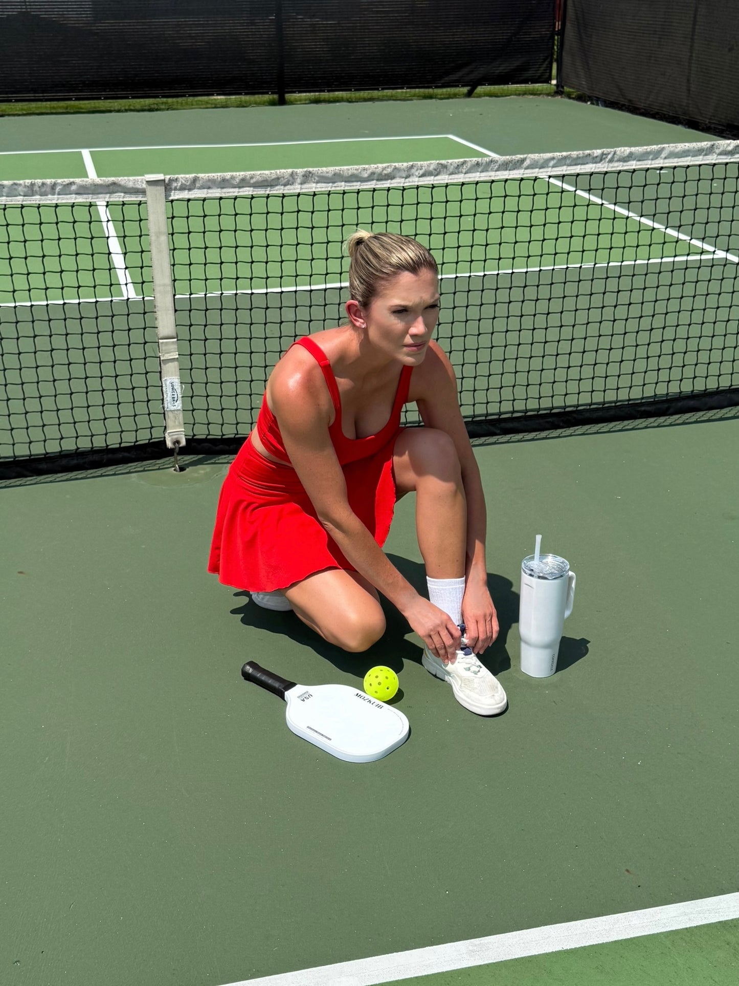 Rally Girl - Cropped Tank Top Red