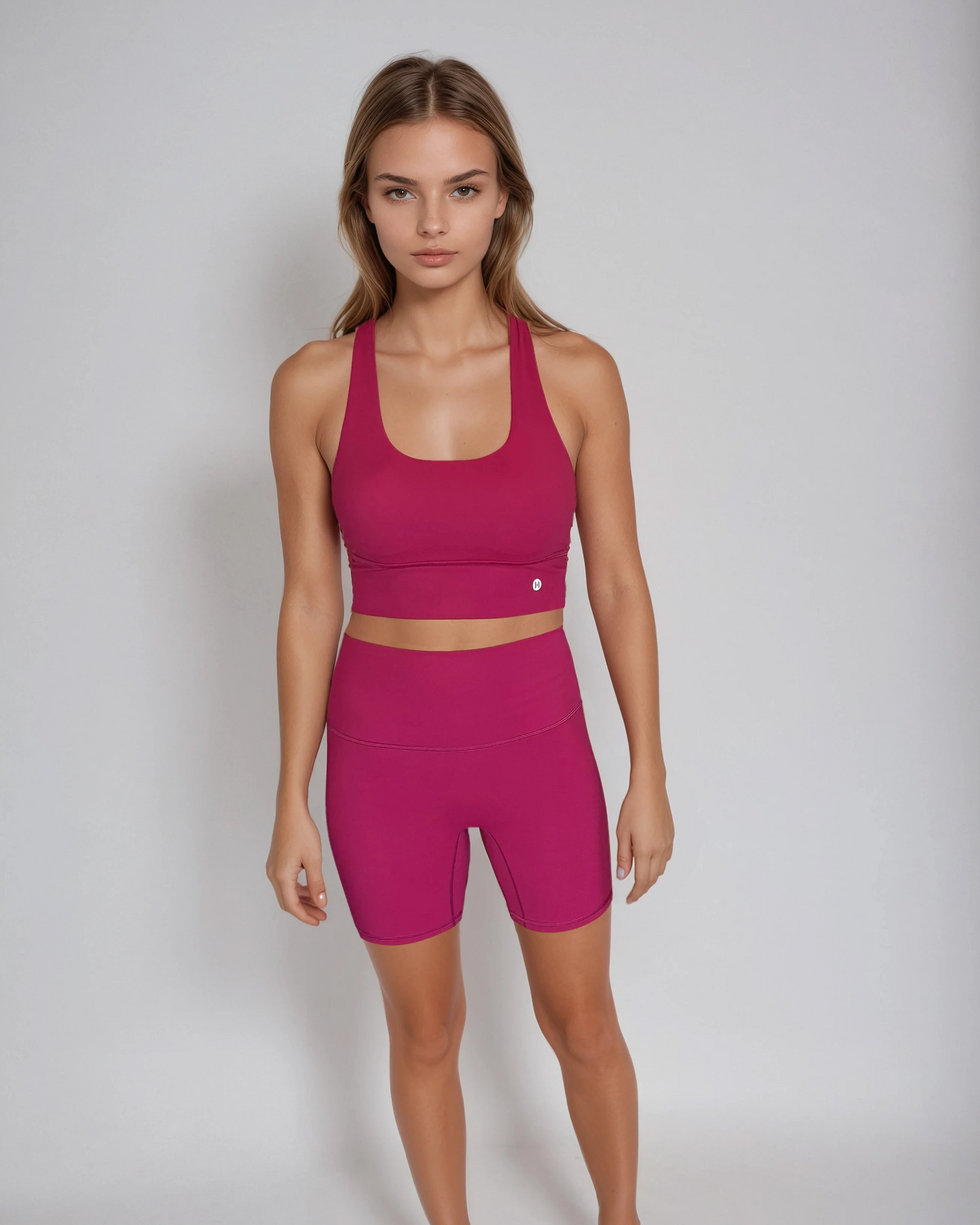 Training Court High Rise Short Magenta