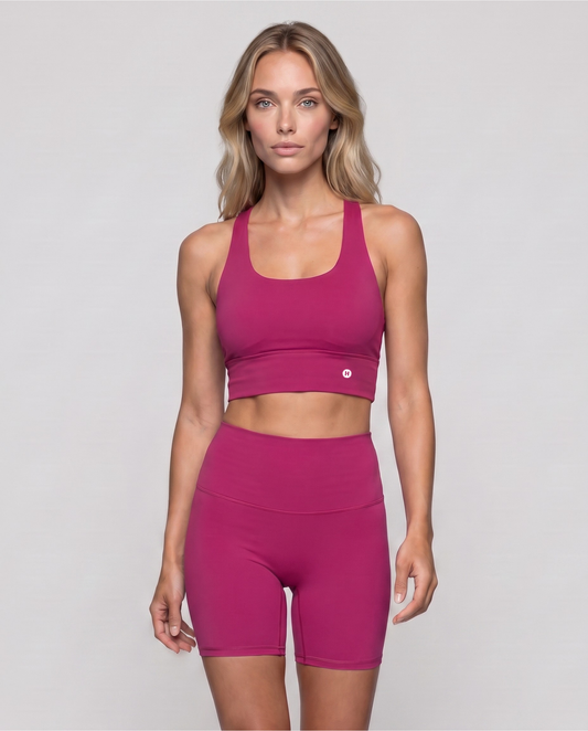 Training Court High Rise Short Magenta