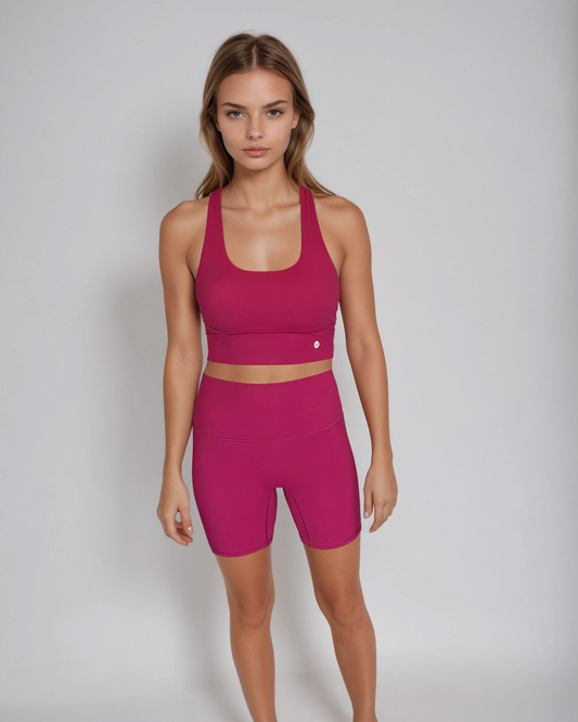 Training Court High Rise Short Magenta